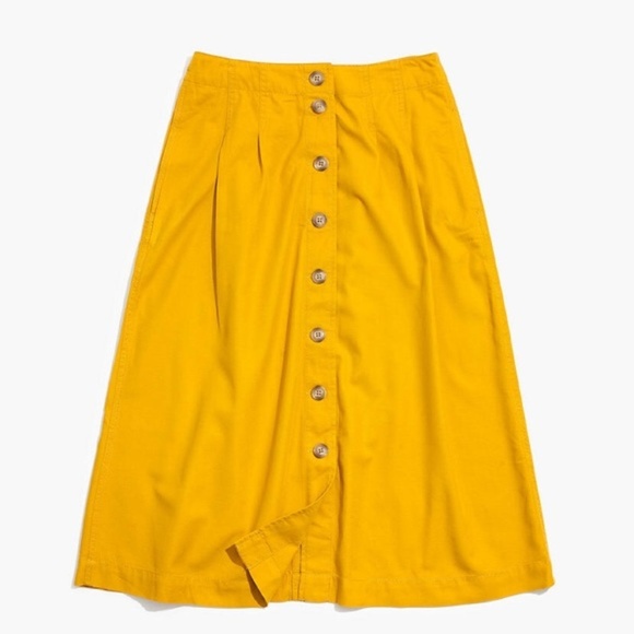 Madewell Dresses & Skirts - Patio Button-Front Midi Skirt in Tungsten Glow